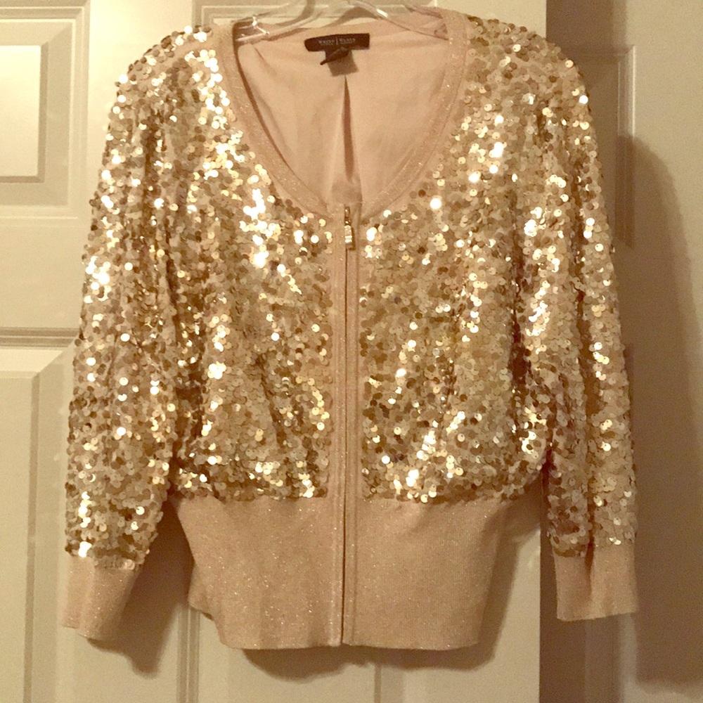 Fabulous WHBM gold sequin jacket